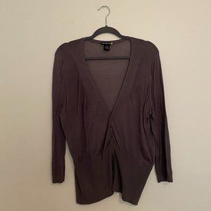 V Neck Brown button cardigan